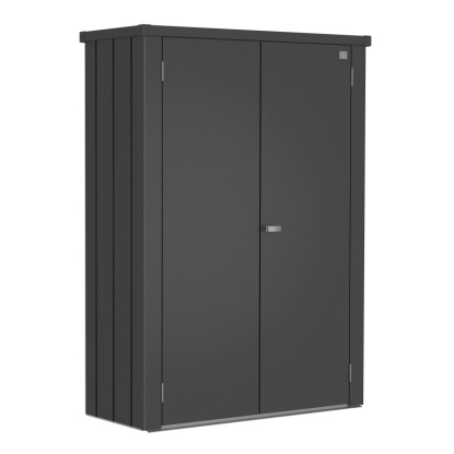 Biohort Záhradná skriňa na terasu Romeo M High tmavo sivá 132 x 57 x 181 cm