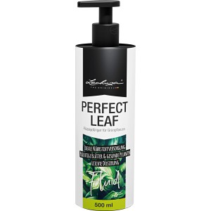 Lechuza Perfect Leaf tekuté hnojivo, 500ml fľaša s dávkovačom pre zelené rastliny.