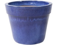 Mega Collections Kvetináč Glazed Basic Pot kobaltová modrá pr. 18 x 16 cm Mega Collections Kvetináč Glazed Basic Pot kobaltová modrá pr. 18 x 16 cm