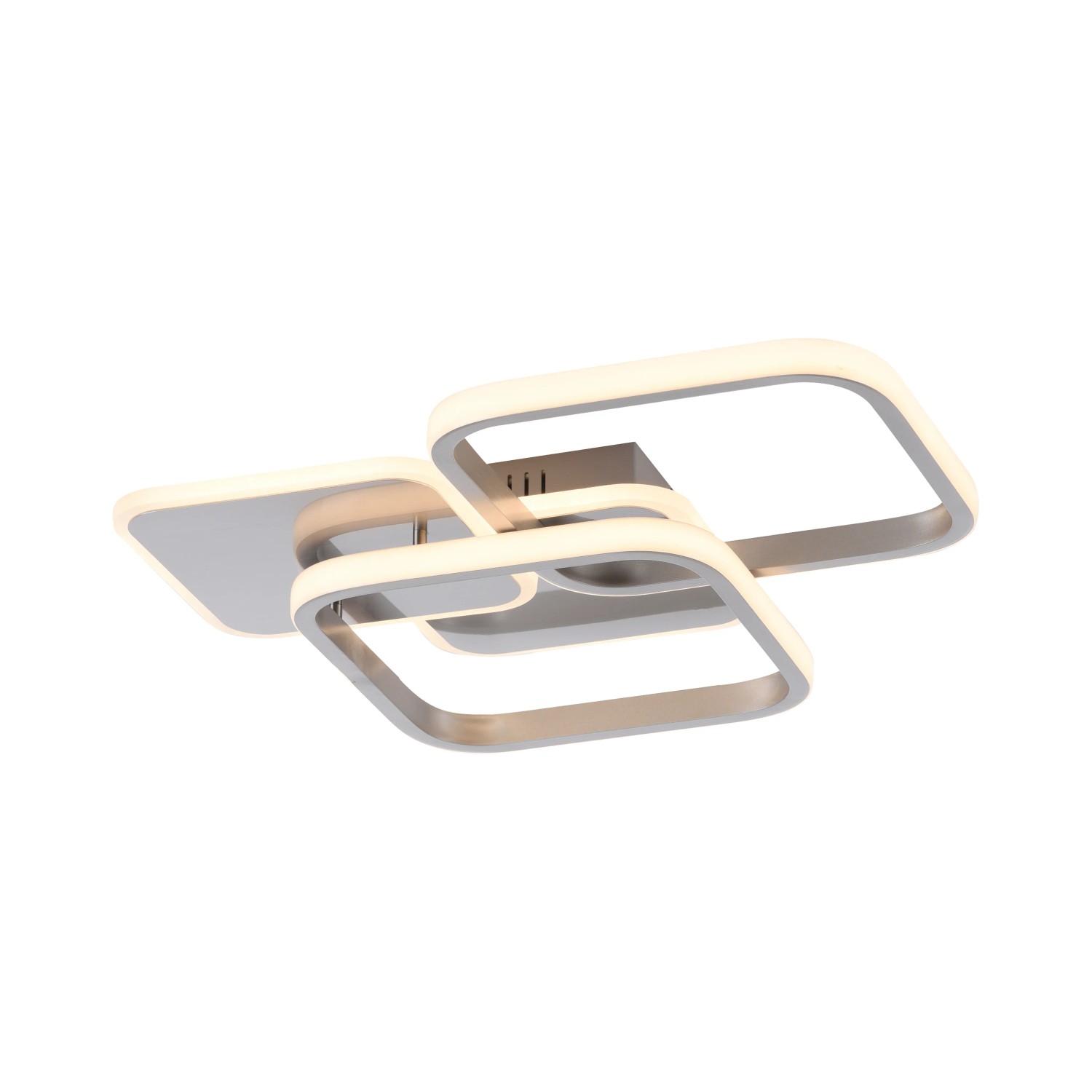 E-shop Just Light Stropné LED svietidlo Sevent, 36W, 4700lm, oceľová, 39,4 x 46 cm