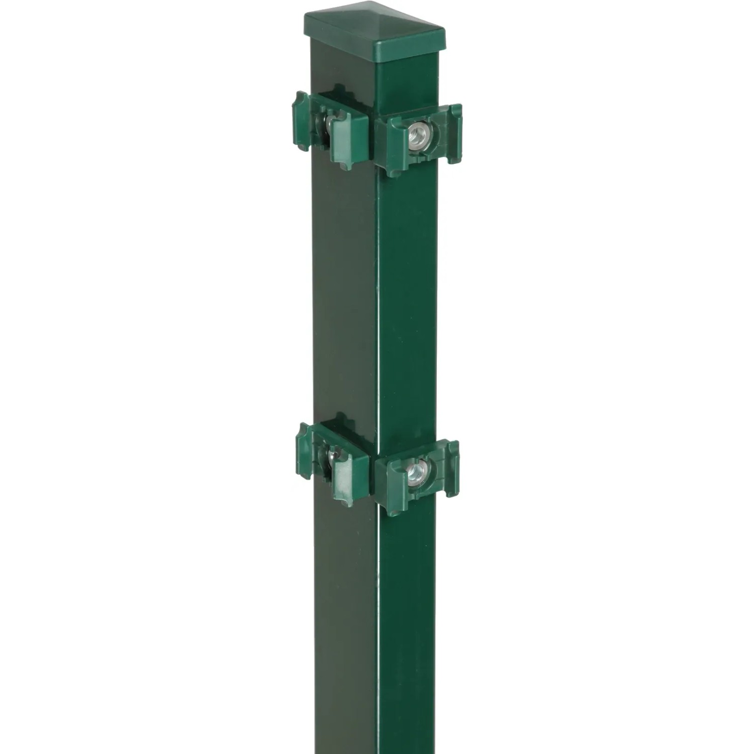 E-shop Rohový plotový stĺpik pre dvojité zvárané pletivo zelený 4 cm x 6 cm x 120 cm