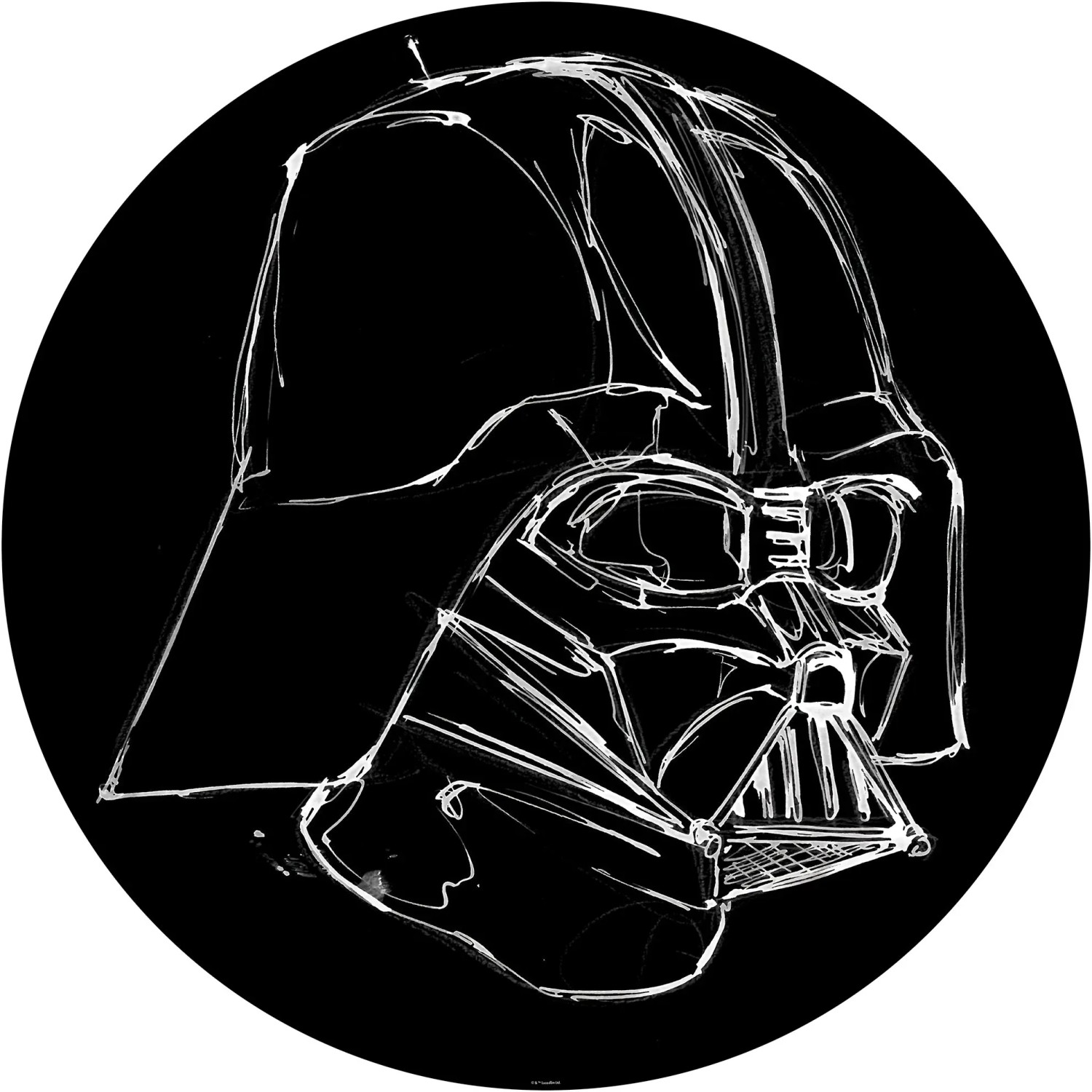 E-shop Komar Samolepiaca vliesová fototapeta Dot Star Wars Ink Vader pr. 125 cm