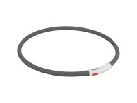 Jollypaw Svietiaci krúžok silikónový, USB, grafit, 70 cm/pr. 10 mm, veľ. XS-XL