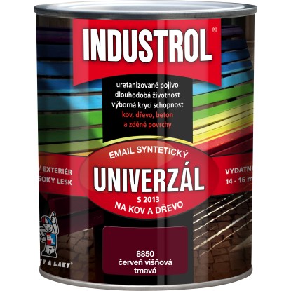 INDUSTROL Email na kov a drevo S2013 UNIVERZÁL 8850 červeň višňová tmavá 750 ml