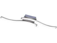 REALITY Stropné svietidlo ROUTE matný nikel 2x SMD LED 5W 500lm 3000K 7x56x9cm