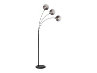 Just Light Stojaca lampa Zea 3-bodová, čierna, 95 x 160 cm