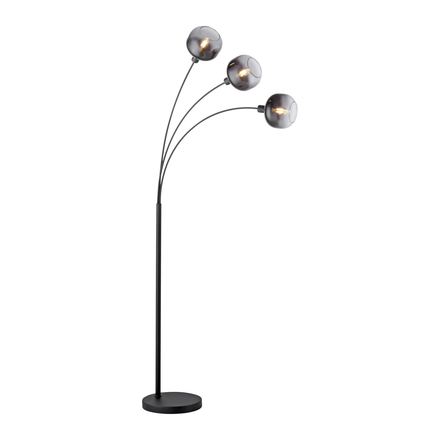 E-shop Just Light Stojaca lampa Zea 3-bodová, čierna, 95 x 160 cm