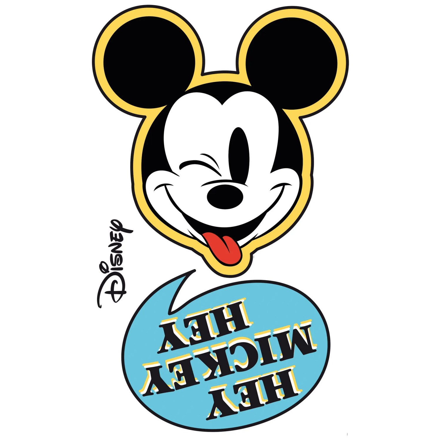 E-shop Komar Samolepiaca vliesová fototapeta Mickey Hey XXL 127 x 200 cm