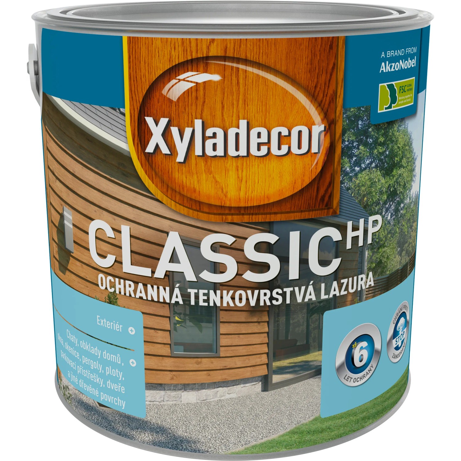 E-shop Xyladecor Ochranná tenkovrstvová lazúra Classic HP smrekovec 2,5 l