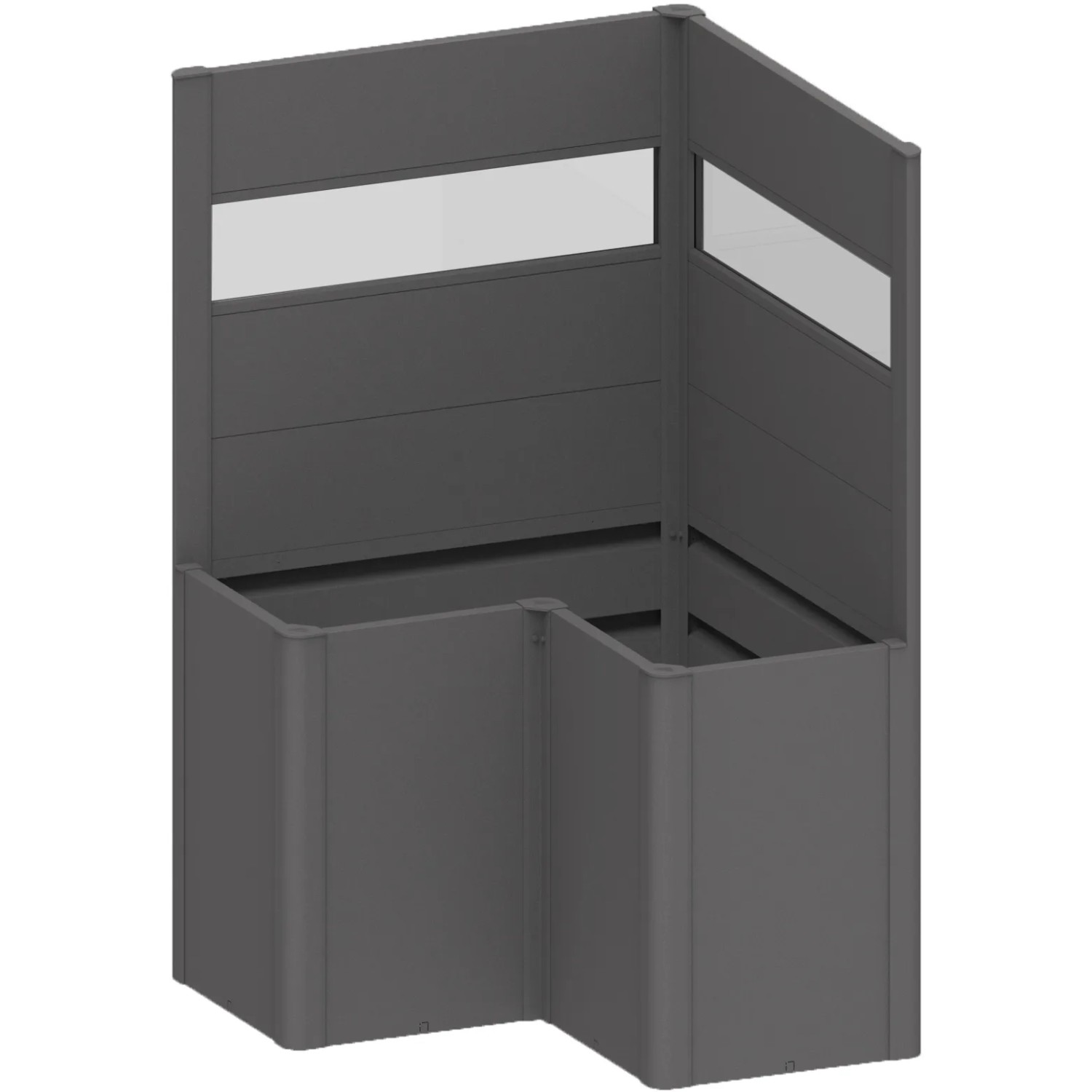 E-shop Biohort Zástena pre záhony vyvýš. 1x1/Belvedere L100 so sklom tm.sivá