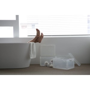 Sivé veko Eurobox-System 60x40 cm pre úložné boxy.