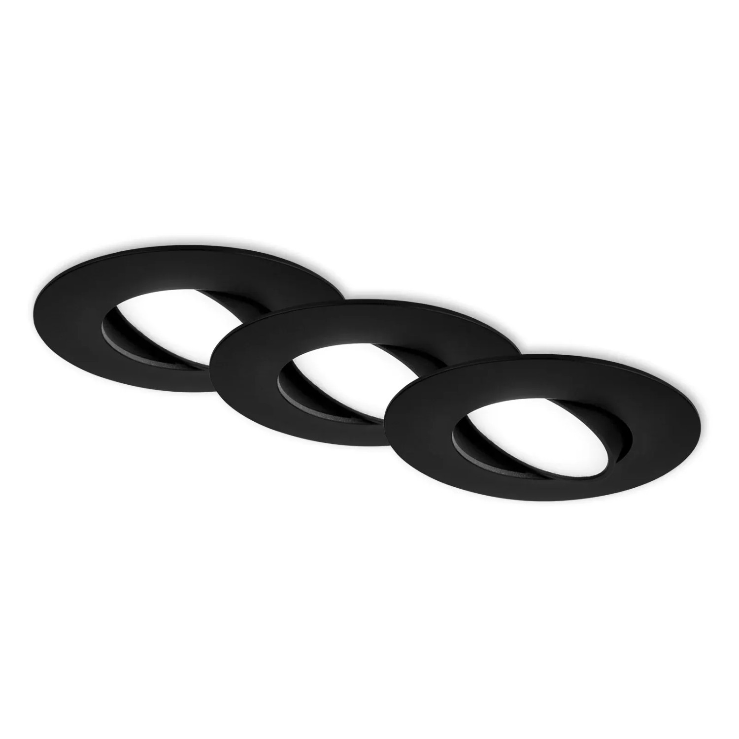 E-shop BRILONER Vstavané LED svietidlo čierne 4,9 W 480lm 4000K IP65 pr. 90x45 mm, 3 ks