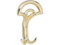 Siro Háčik na klobúky 1237 kov mosadzná farba lesklý