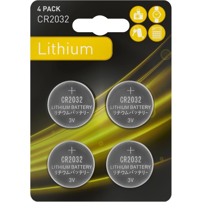 Gombíková batéria CR2032, 4 ks