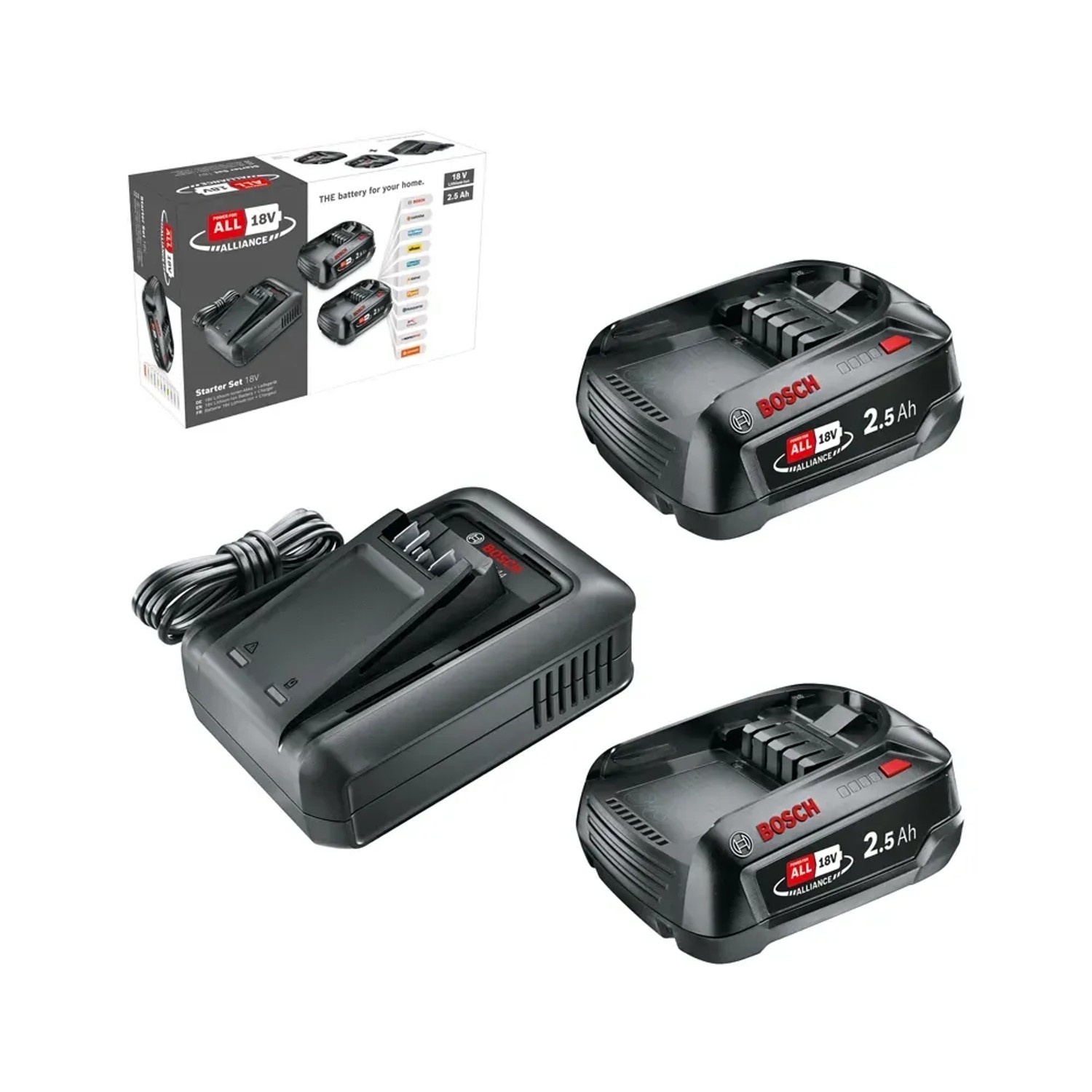 E-shop Bosch Štartovacia súprava 18 V (2x2,5 Ah Ah + AL 18 V-44)