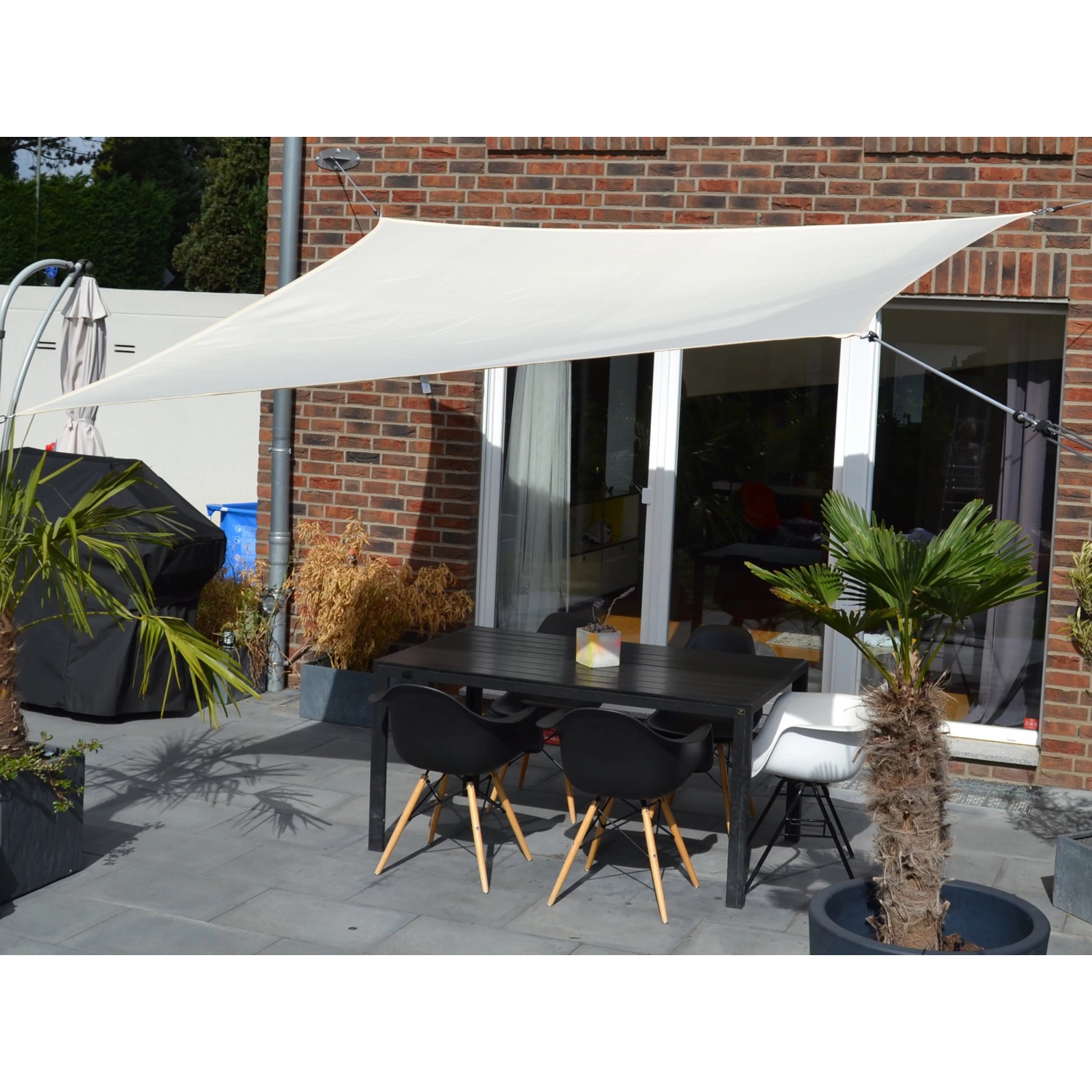 E-shop Floracord Slnečná plachta obdĺžniková slonovina 200 g/m2, 300 x 400 cm