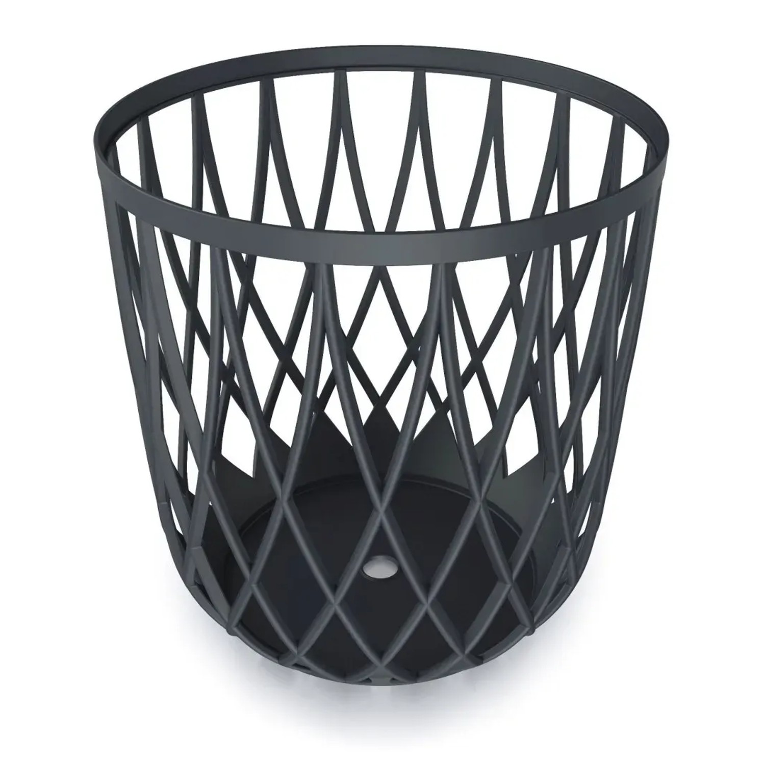 E-shop Prosperplast Plastový univerzálny kôš Uniqubo antracit, pr. 44,7 cm, objem 55 l