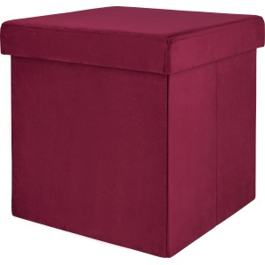 Skladacia stolička Blush Bordeaux, bordová, 38x38x38 cm, ideálna ako sedadlo a úložný priestor.