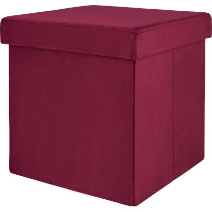 Skladací taburet Blush Bordeaux 38 cm x 38 cm x 38 cm burgundská červená farba
