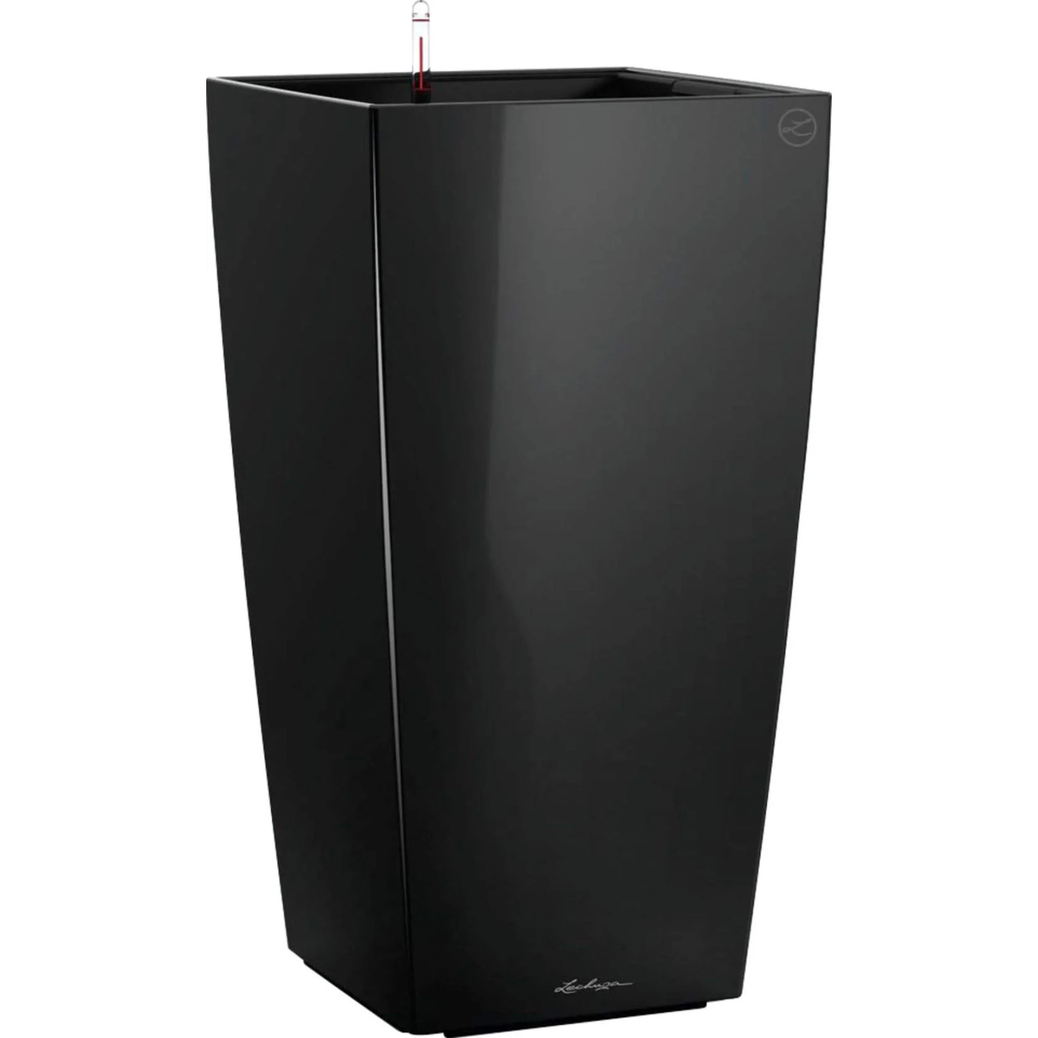 E-shop Lechuza Kvetináč Cubico Premium 50, čierna vysoko lesklá, 50 x 50 x 95 cm