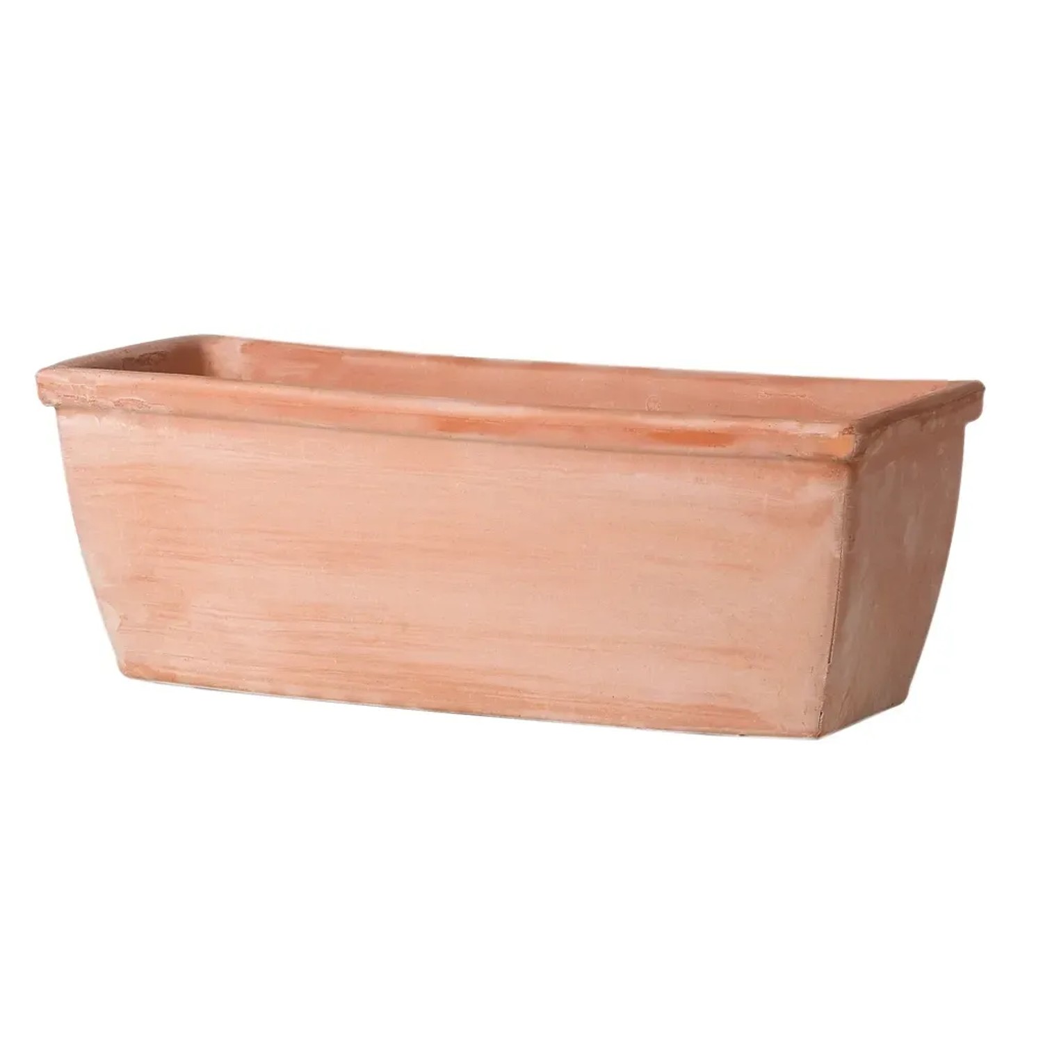 E-shop DEROMA Truhlík Garden White ROMA LISCIA 42 biela terakota 17,2 x 43 x 19 cm
