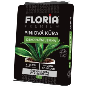 Vrece borovicovej kôry Floria, jemná dekorácia do záhrady.