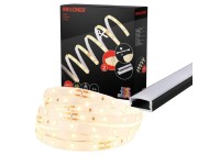 Briloner LED pásik samolepiaci teplá biela, základná súprava, 112 diód, 2 m