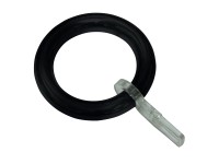 Gardinia Krúžky na záclony vr. háčika plastové čierne pr. 37 mm