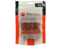 Perrito Maškrta pre psov Jerky z kuracieho mäsa a morských plodov 100 g Perrito Maškrta pre psov Jerky z kuracieho mäsa a morských plodov 100 g