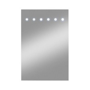 Obdĺžnikové krištáľové zrkadlo Sunlight, 40x60 cm, s LED osvetlením do kúpeľne a WC.