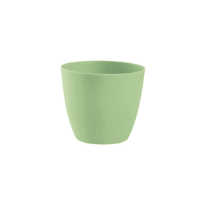 Plastkon Obal na kvetináč Ella pistáciová matná, pr. 13 x 11,5 cm