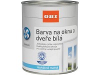 OBI Farba na okná a dvere hodvábne matná biela 375 ml