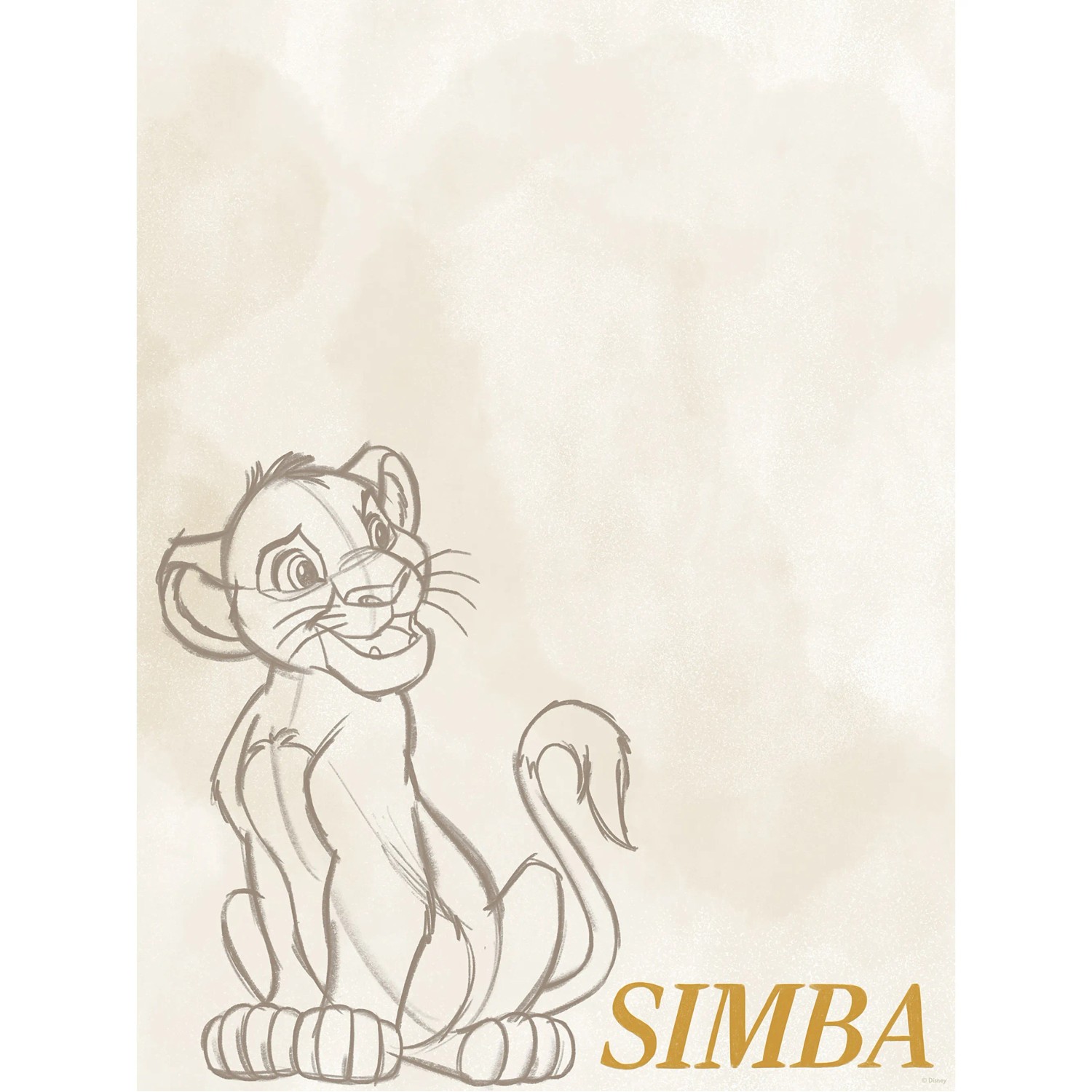 E-shop Komar Plagát Disney Lion King Simba Sketch 30 x 40 cm