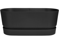 elho Kvetináč Greenville Terrace Trough s kolieskami čierny 80 x 34 x 35 cm
