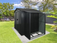 Floraworld Prídavný regál na krbové drevo, antracitová, 153 x 81 x 170 cm