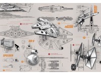 Komar Papierová fototapeta Star Wars Blueprints 368 x 254 cm