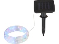 GLOBO Solárna svetelná reťaz plastová číra 50xLED 0,04W RGB IP44 pr. 5,35x6900mm