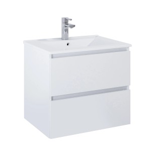 Roca Evelyne Basic skrinka pod umývadlo, 60 cm, matná biela s 2 zásuvkami.