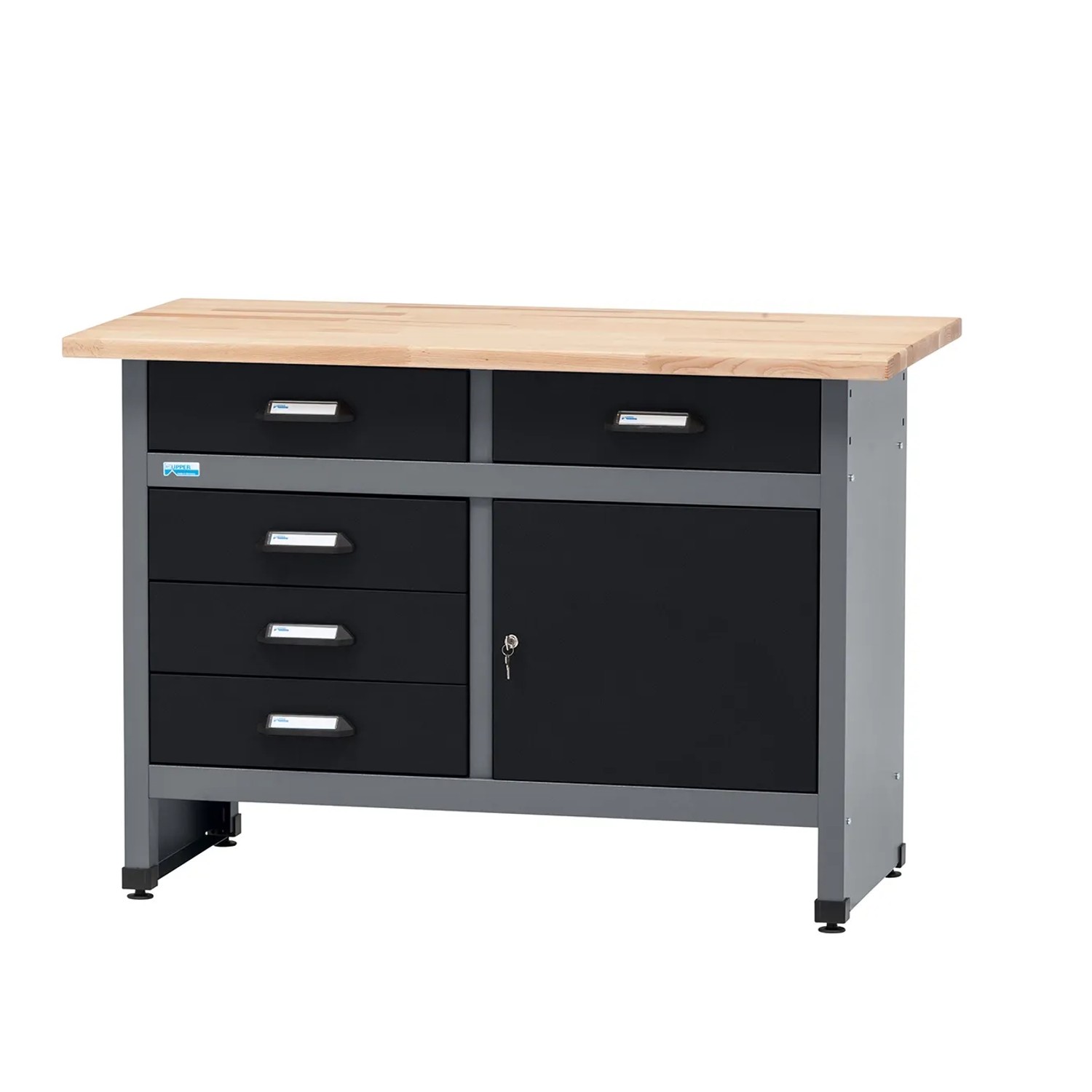 E-shop Küpper Odkladací stolík 12049, 1 dvierka/5 zásuviek (12 cm) 84 x 120 x 60 cm
