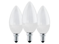 EGLO LED žiarovka E14 C37 4,9 W 470lm 3000K pr. 37 x 100 mm, opálová, 3 ks