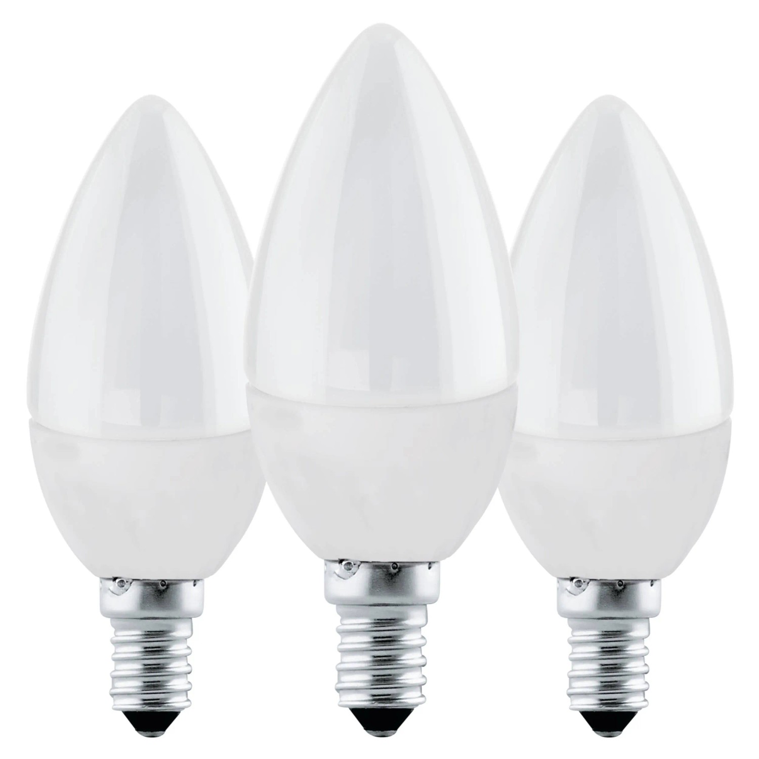 E-shop EGLO LED žiarovka E14 C37 4,9 W 470lm 3000K pr. 37 x 100 mm, opálová, 3 ks