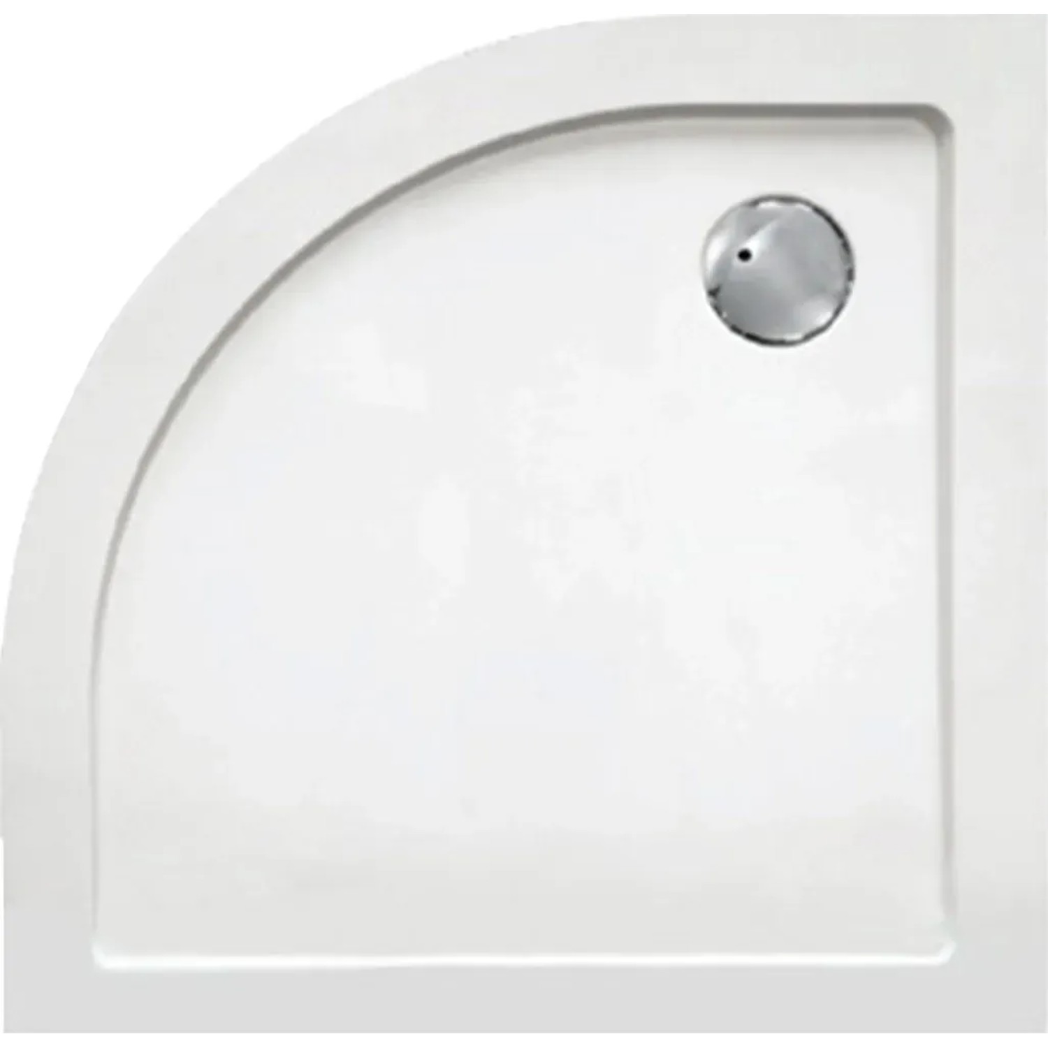 E-shop Sanotechnik Rohová sprchová vanička SMC SC9090R, štvrťkruh, 90 x 90 x 3,5 cm