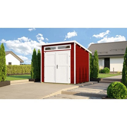 Weka Drevený záhradný domček 264 veľ. 2, červená, 235 x 239 cm