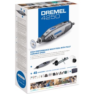 Multifunkčné náradie Dremel 4250 v kufríku so 45 kusmi príslušenstva.