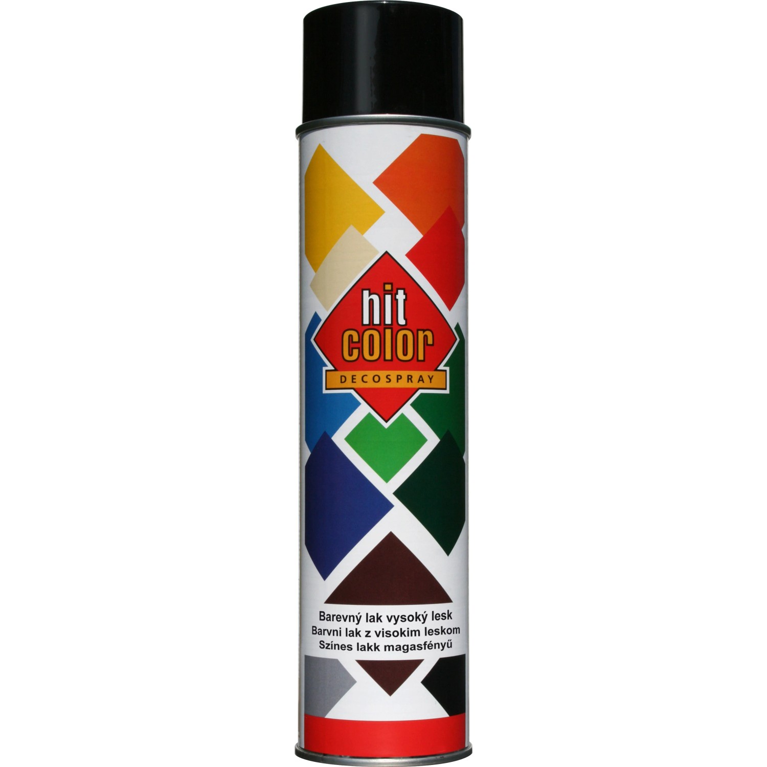 E-shop hitcolor Dekoratívny lak v spreji vysoký lesk RAL 9005 čierny 600 ml