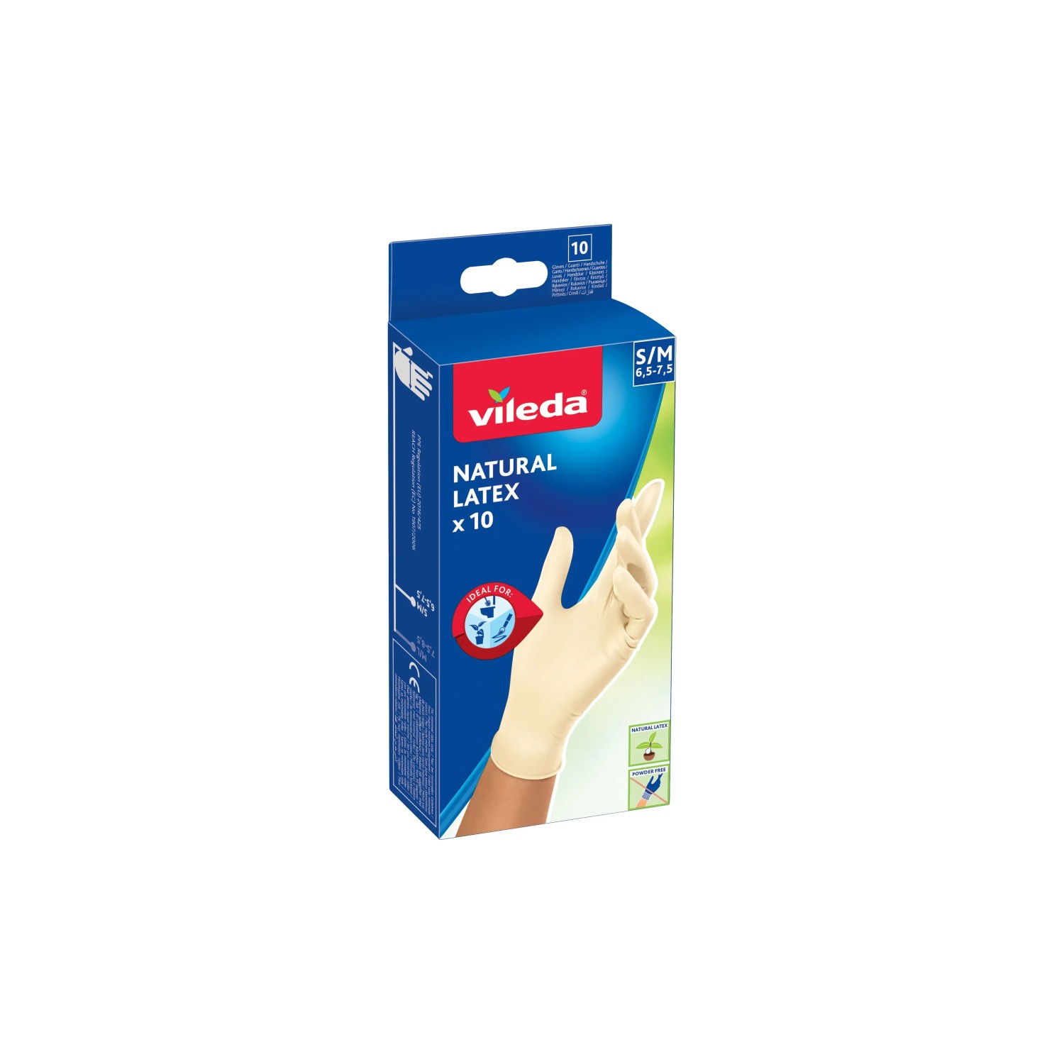E-shop Vileda Jednorazové rukavice Natural, veľ. S/M, 10 ks