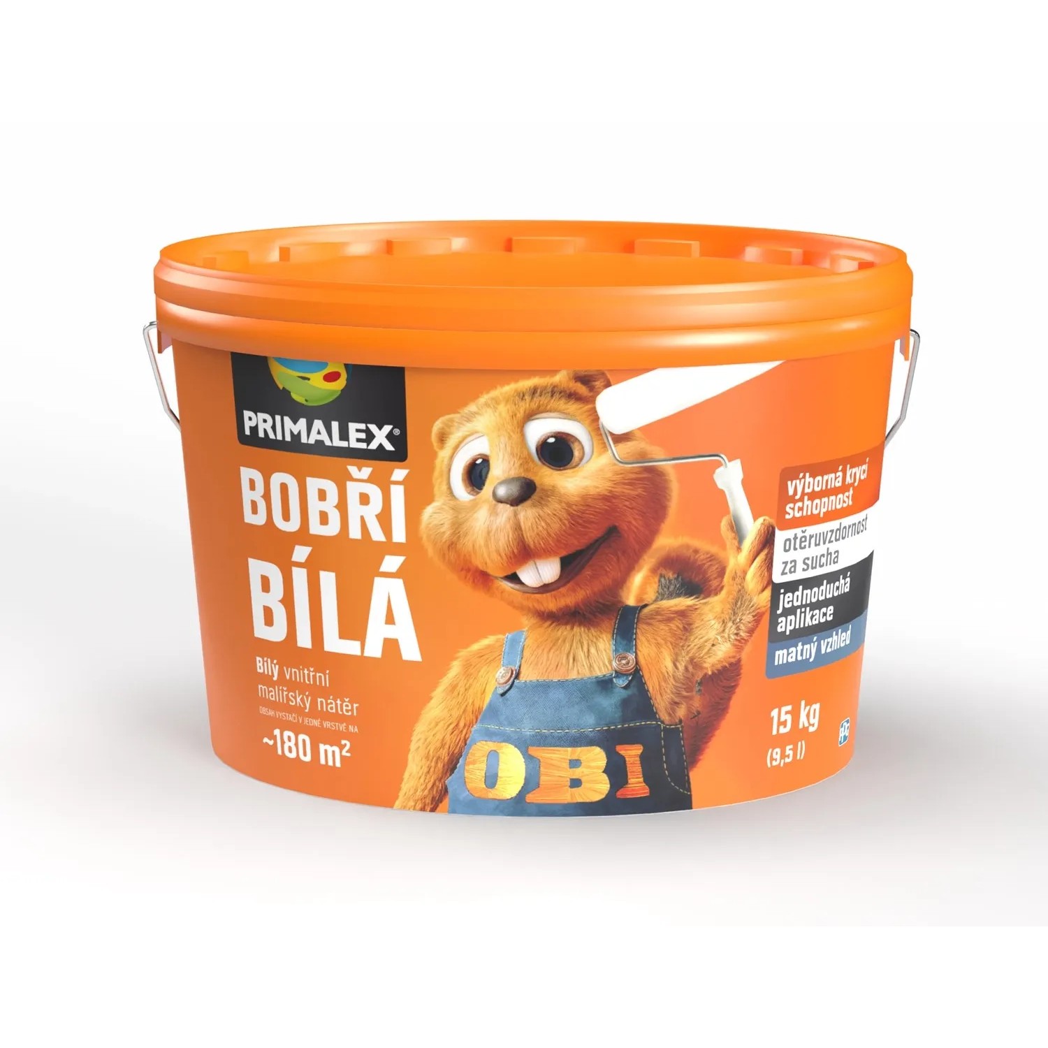 E-shop PRIMALEX Biely vnútorný maliarsky náter BOBRIA BIELA 15 kg