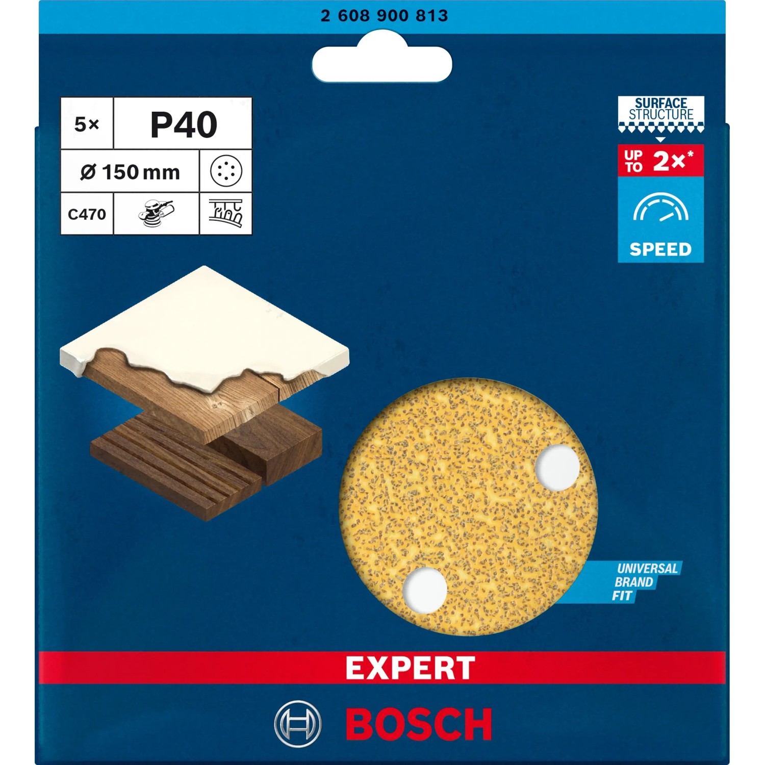 E-shop Bosch Brúsny list Expert C470, P40, pr. 150 mm, 5 ks