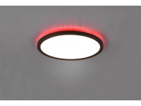 Reality Stropné LED svietidlo Aureo, 18W, 2200lm, 3000-6500K,mat.čierna, pr.29cm