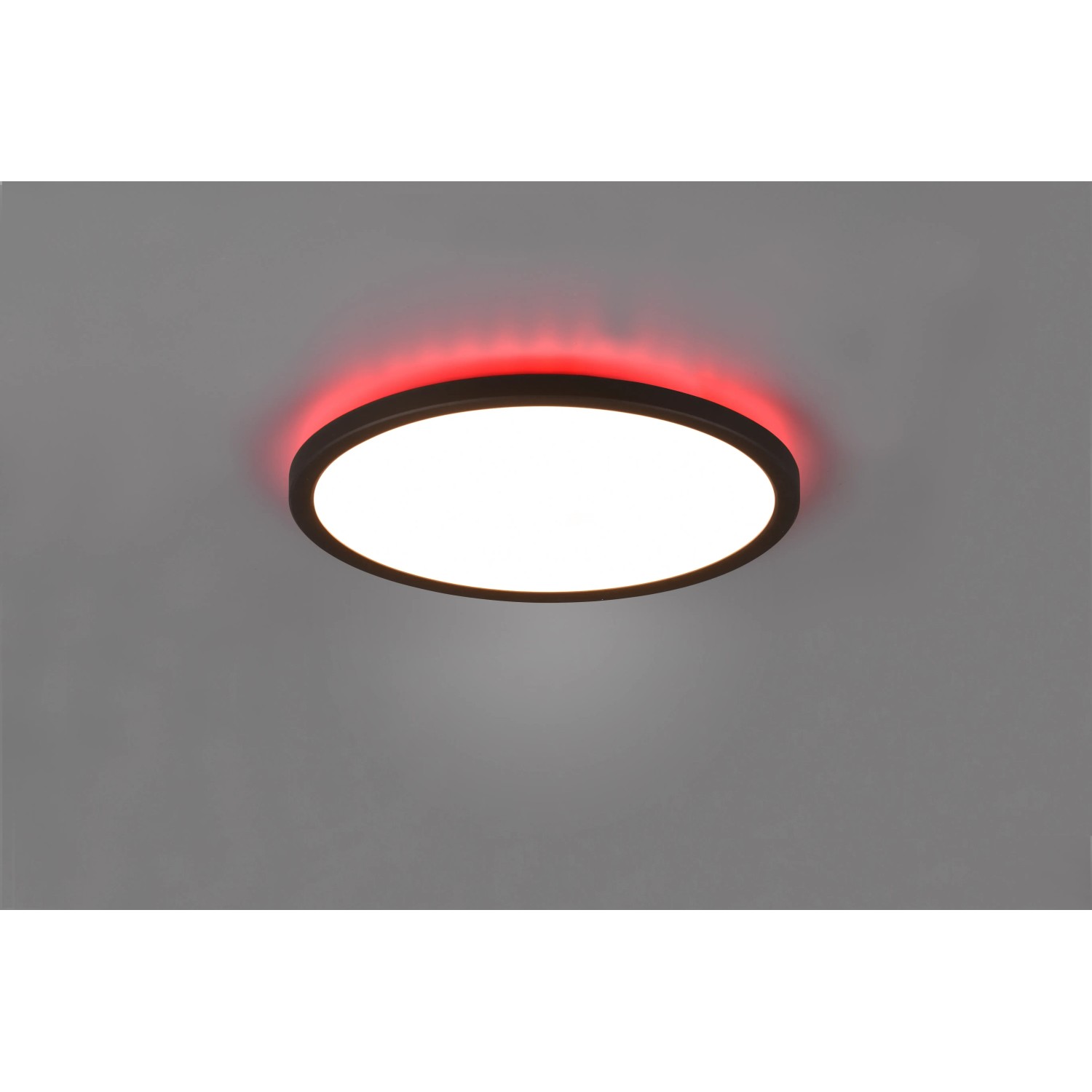 E-shop Reality Stropné LED svietidlo Aureo, 18W, 2200lm, 3000-6500K,mat.čierna, pr.29cm